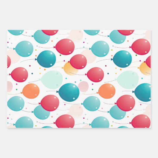 Geburtstagsfeier Geschenkpapier Set (Vorderseite)