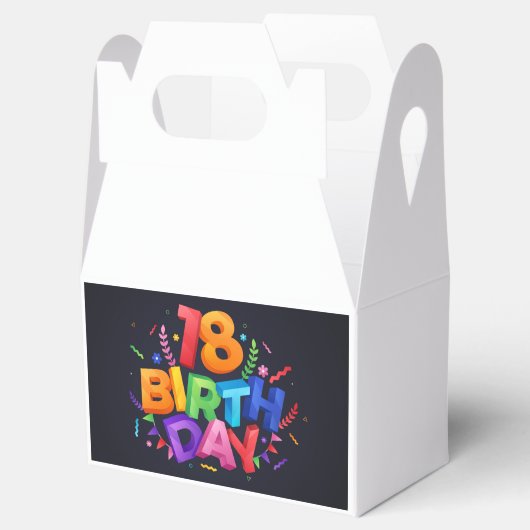 Geburtstagsfeier Geschenkschachtel (Geöffnet)