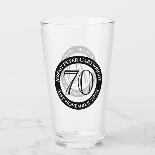 Geburtstagsfeier Glas (Rückseite)