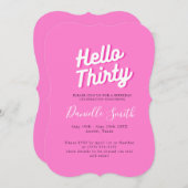 Geburtstagsfeier Hot Pink Einladung (Vorne/Hinten)