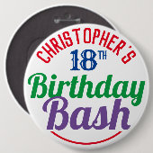 Geburtstagsfeier im Alter von 18 Jahren Button (Vorne & Hinten)
