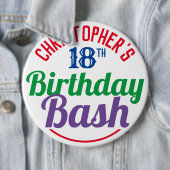 Geburtstagsfeier im Alter von 18 Jahren Button (Beispiel)