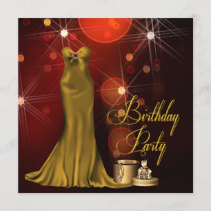 Geburtstagsfeier im Art Deco-Stil für Damen Einladung