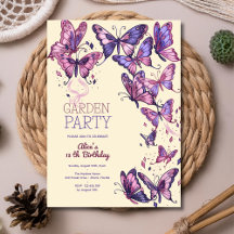 Geburtstagsfeier im Garten mit Schmetterlingen