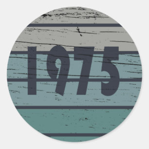 Geburtstagsfeier im Jahrgang 1975 Runder Aufkleber