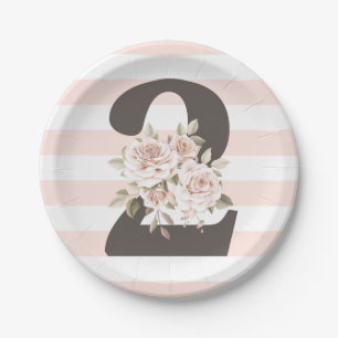 Geburtstagsfeier im Shabby Chic Stil mit Rosen für Pappteller