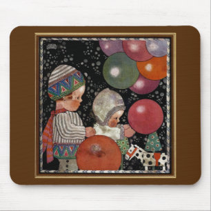 Geburtstagsfeier im Vintage-Stil für Kinder, Luftb Mousepad