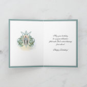 Geburtstagsfeier Jungfrau Mary Elegant Religiös Karte (Innenseite)