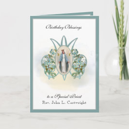 Geburtstagsfeier Jungfrau Mary Elegant Religiös Karte