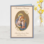 Geburtstagsfeier Jungfrau Mary Jesus Religious Karte (Gelbe Blume)