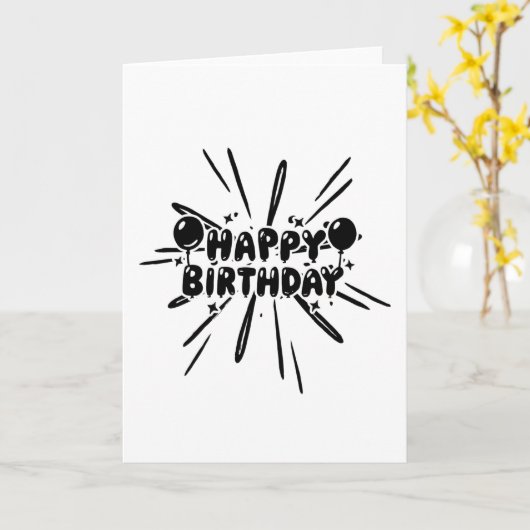 Geburtstagsfeier Karte (Gelbe Blume)