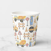 Geburtstagsfeier mit Baustellen-Motto Pappbecher (Vorderseite)