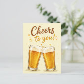 Geburtstagsfeier mit Bier-Pint Postkarte (Stehend Vorderseite)