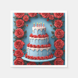 Geburtstagsfeier mit Candlelit Cake Serviette