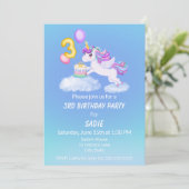 Geburtstagsfeier mit Einladung zum Kuchen (Stehend Vorderseite)