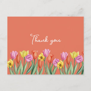 Geburtstagsfeier mit floralen Tulpen Postkarte