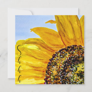 Geburtstagsfeier mit floraler Sonnenblumen-Überras Einladung