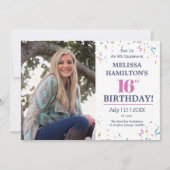 Geburtstagsfeier mit Foto Einladung (Vorderseite)