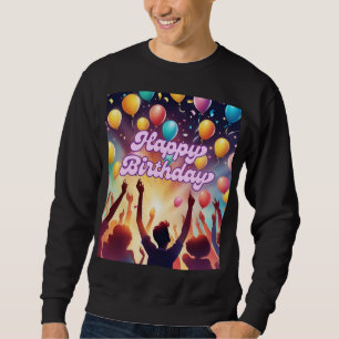 Geburtstagsfeier mit Luftballons Festliche Party Sweatshirt
