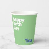 Geburtstagsfeier mit minimalem, modernem Party Pappbecher (Vorderseite)