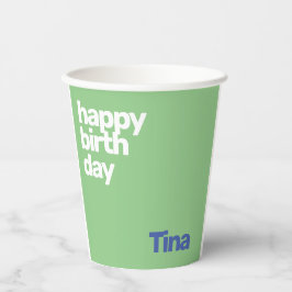 Geburtstagsfeier mit minimalem, modernem Party Pappbecher