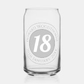 Geburtstagsfeier mit Name, Alter & Geburtstag Dosenglas (Vorderseite)