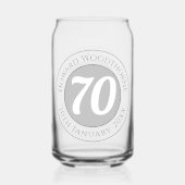 Geburtstagsfeier mit Name, Alter & Geburtstag Dosenglas (Vorderseite)