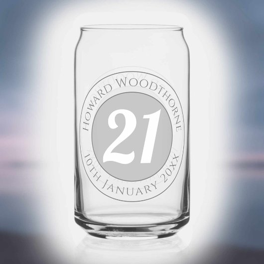 Geburtstagsfeier mit Name, Alter & Geburtstag Dosenglas