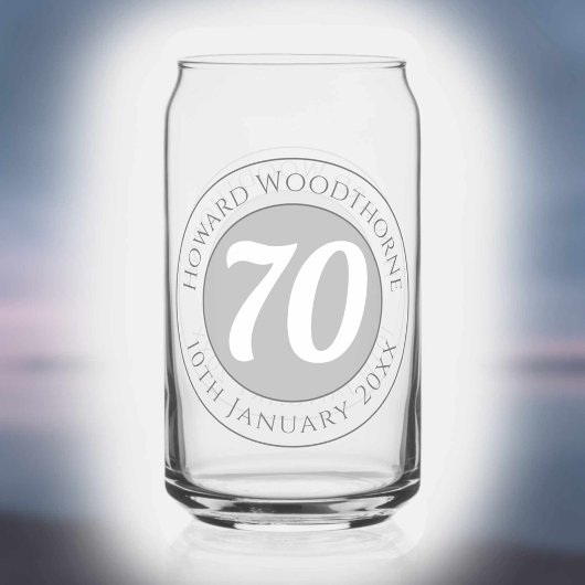 Geburtstagsfeier mit Name, Alter & Geburtstag Dosenglas