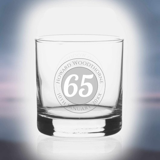 Geburtstagsfeier mit Name, Alter & Geburtstag Whiskyglas