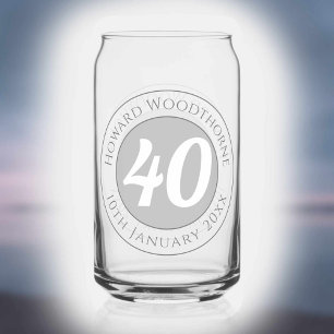 Geburtstagsfeier mit Namen, Alter und Geburtstag Dosenglas