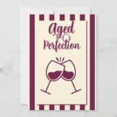 Geburtstagsfeier mit Perfektion Wein Einladung (Rückseite)