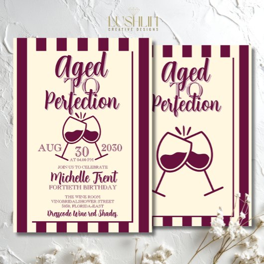 Geburtstagsfeier mit Perfektion Wein Einladung