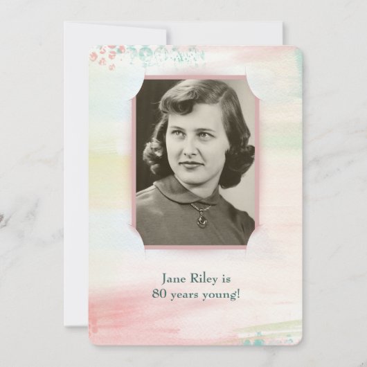 Geburtstagsfeier mit Schlitzrahmen Einladung (Vorderseite)