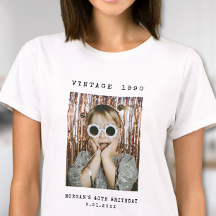 Geburtstagsfeier mit Vintage-Fotos T-Shirt