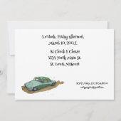 Geburtstagsfeier mit Zwei-Töne-Limousine Einladung (Rückseite)