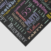 Geburtstagsfeier! NAME UND Alter Seidenpapier (Ausschnitt)