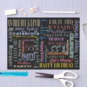 Geburtstagsfeier! NAME UND Alter Seidenpapier (Handwerk)