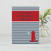 Geburtstagsfeier Nautic Themed Woman 60 Einladung (Stehend Vorderseite)