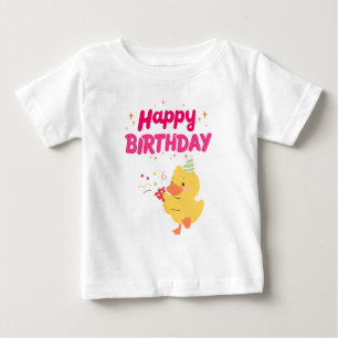 GEBURTSTAGSFEIER Niedliche Kawaii-Küken-Baby-Hühnc Baby T-shirt