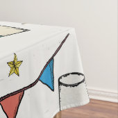 Geburtstagsfeier Party Ballons Kuchen Champagner Tischdecke (Beispiel)