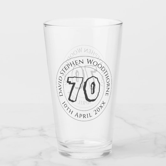 Geburtstagsfeier Personalisiert Glas (Vorderseite)