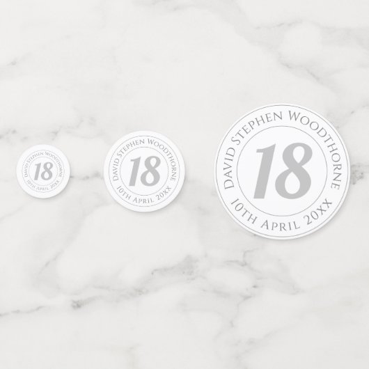 Geburtstagsfeier Personalisiert Konfetti (Rückseiten)