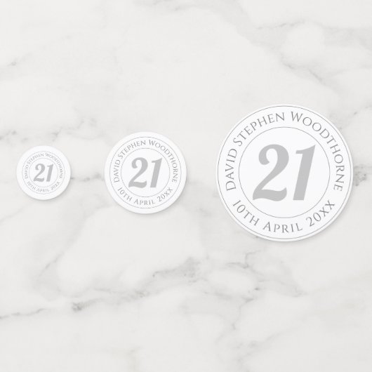 Geburtstagsfeier Personalisiert Konfetti (Rückseiten)