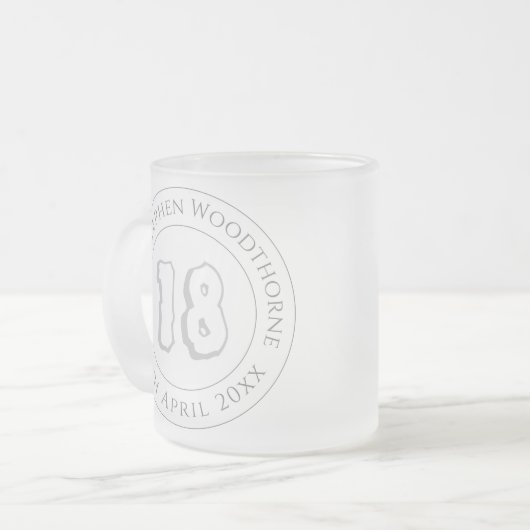 Geburtstagsfeier Personalisiert Mattglastasse (Vorderseite Links)