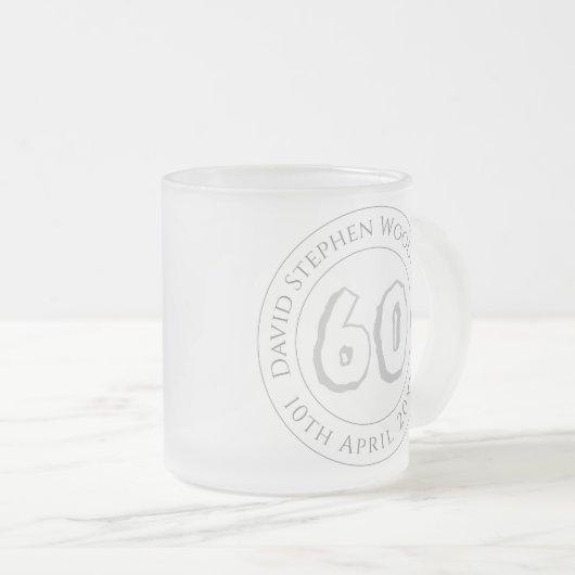 Geburtstagsfeier Personalisiert Mattglastasse (VorderseiteRechts)