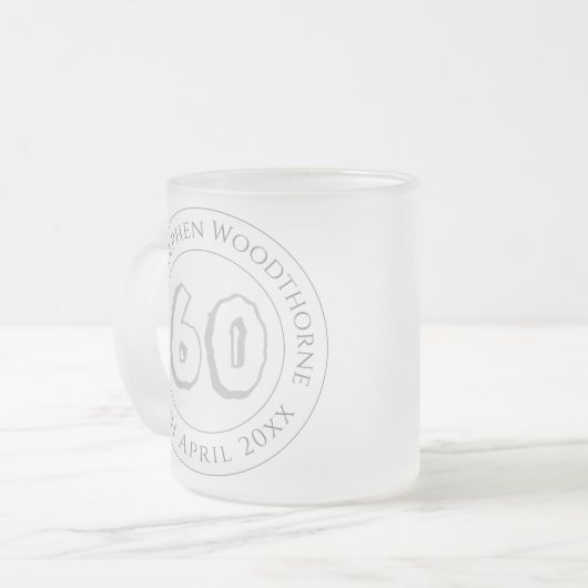 Geburtstagsfeier Personalisiert Mattglastasse (Vorderseite Links)