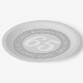 Geburtstagsfeier Personalisiert Pappteller (Schrägansicht)