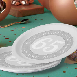Geburtstagsfeier Personalisiert Pappteller