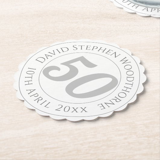 Geburtstagsfeier Personalisiert Untersetzer (angewinkelt)